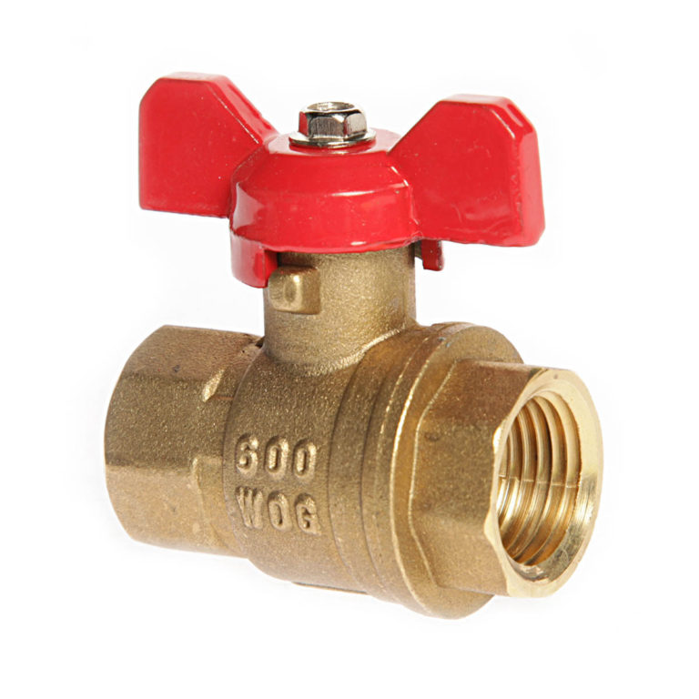 T Handle Brass Ball Valve – Full Port – Royal Fluid Power Inc.